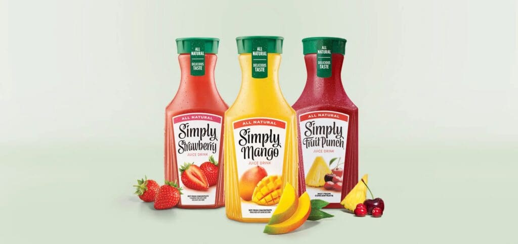 simply juice bottles